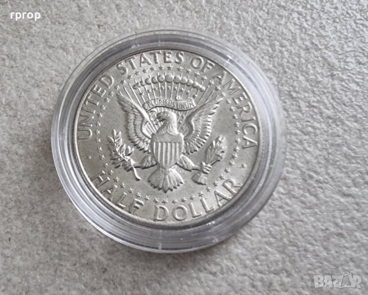 Оригинална монета. САЩ. Сребро. Половин Американски долар .1966 год. С образът на Кенеди., снимка 1