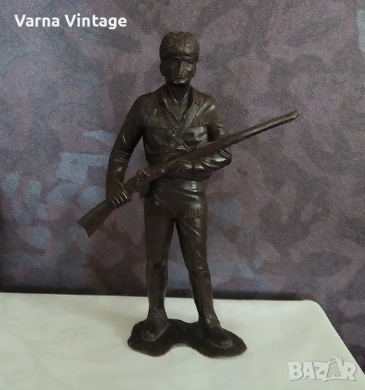 Войници. Трапер с пушка. мащаб 150 мм (ДЗИ) СССР., снимка 1