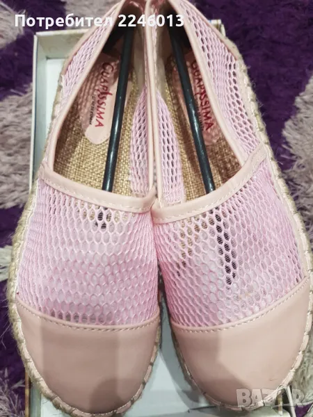 Детски еспадрили розови от екологична кожа и текстилен материал Guapissima, снимка 1