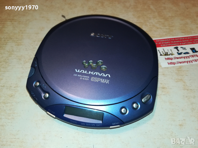 НАЛИЧЕН-SONY D-E221 DISCMAN-ВНОС GERMANY 2003222058, снимка 1