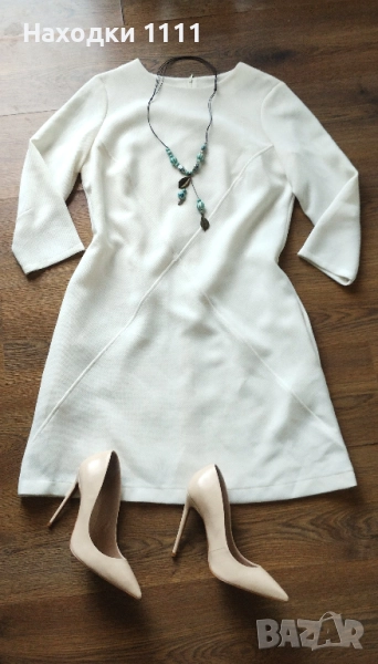 Полска рокля минималистичен дизайн, есен-зима, вискоза, размер С, перфектна, снимка 1