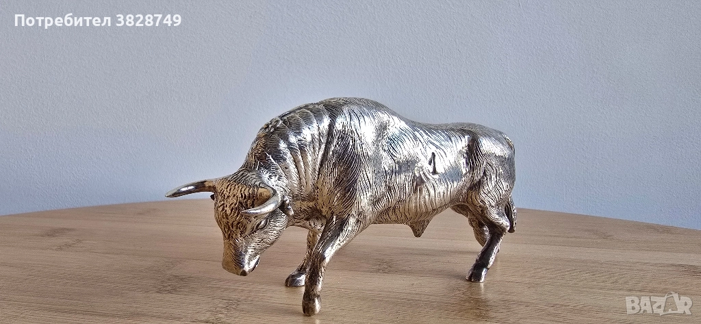 Испански сребърен бик проба 925, снимка 1