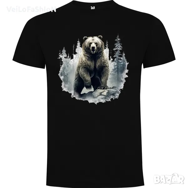 Нова детска тениска с Мечка в черен цвят , снимка 1