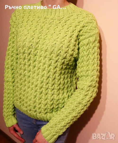 Ръчно плетен дамски пуловер, снимка 1