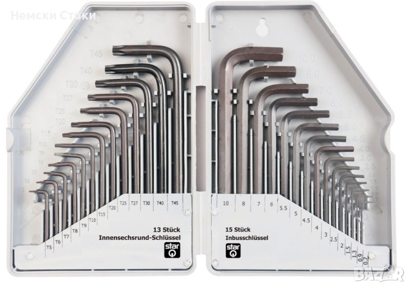 StarQ Star Key - Комплект шестограми Allen & Torx, Германия, снимка 1