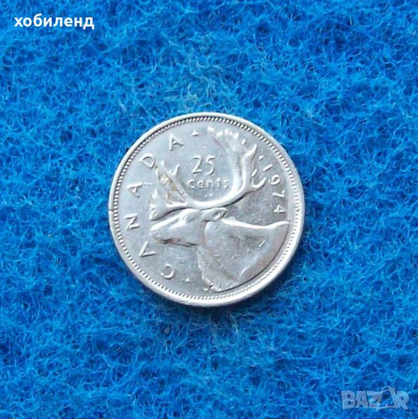 25 цента Канада 1974, снимка 1