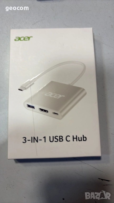 Acer 3in1 USB Type-C HUB (Нов,4K HDMI,USB 3.2,Type-C), снимка 1