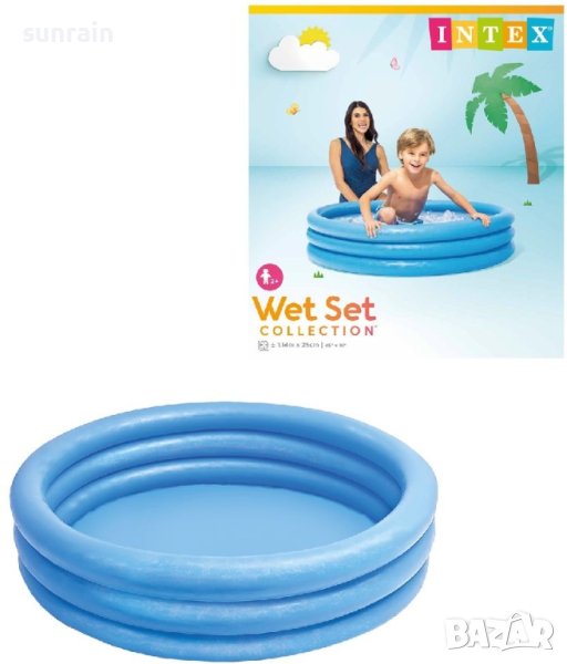 Intex Inflatable Pool Crystal Blue - 114 x 25 cm басейн, снимка 1