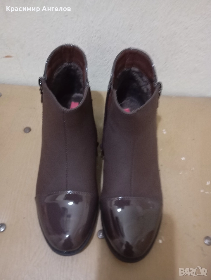 Дамски боти кафяви номер 38 , снимка 1