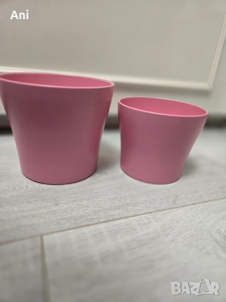 Розови кашпи/ саксии в 2 размера, снимка 1