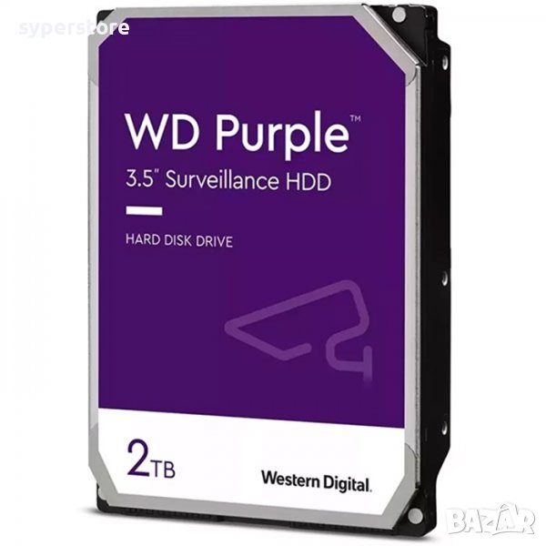 HDD твърд диск, 2TB, WD Purple, SS300414, снимка 1