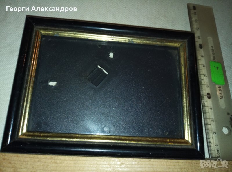 СТАРА РАМКА за СНИМКИ БАКЕЛИТ и СТЪКЛО, снимка 1