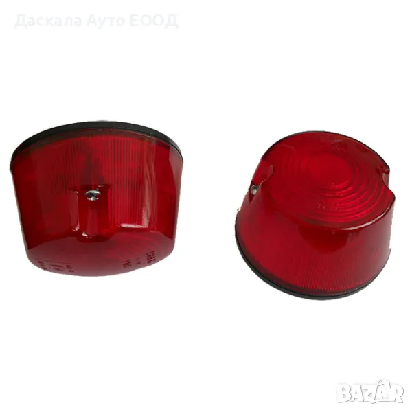 1бр. габарит ЧЕРВЕН кръгъл голям с крушка 12-24V , Полша, снимка 1