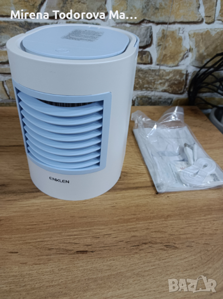 Enklen Oval Air Cooler Fan WT-F11 преносим климатик, личен мини въздушен охладител, снимка 1