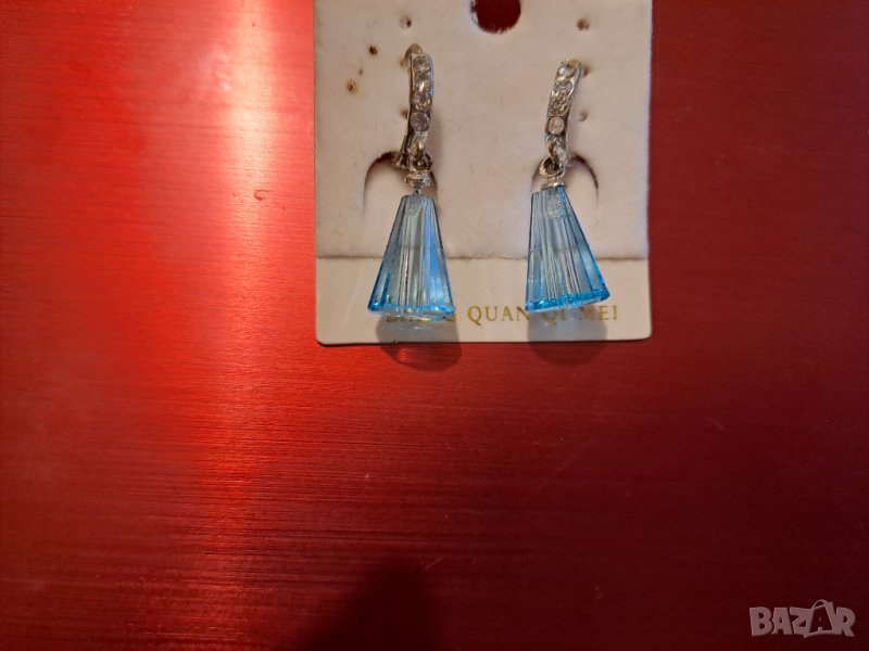 Обеци висящи с камъчета, снимка 1