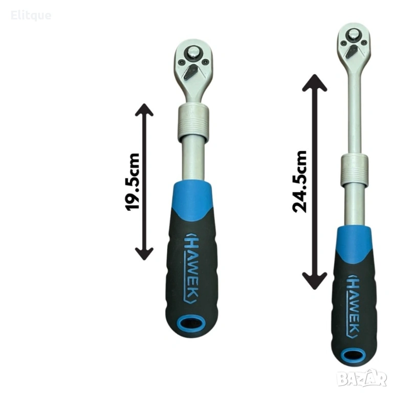 Удължаваща телескопична тресчотка 1/4" HAWEK, снимка 1