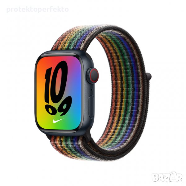 Pride каишка Apple Watch 49 mm/ 45/ 44/ 42 текстилна велкро, снимка 1
