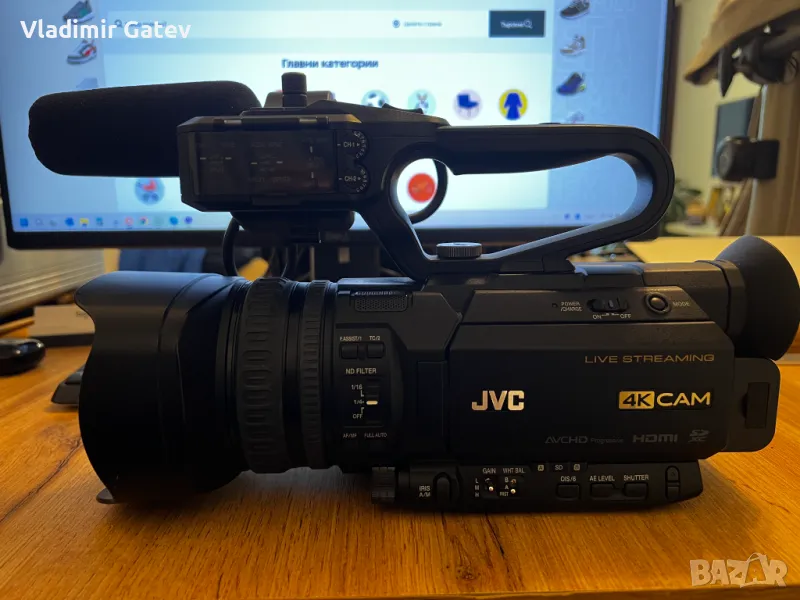 4K видео камера JVC GY-HM 250 E Live streaming (Facebook, YouTube), снимка 1