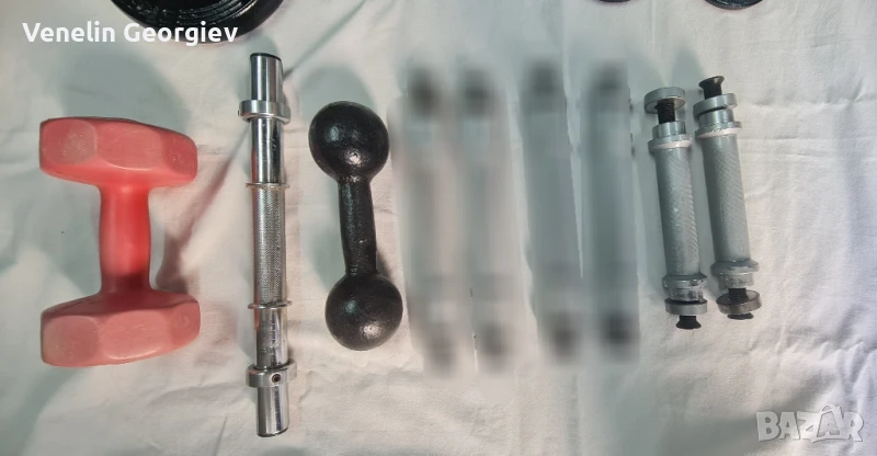  Лост за дъмбел, гира 3кг. Пластмасов дъмбел 2,5кг., снимка 1