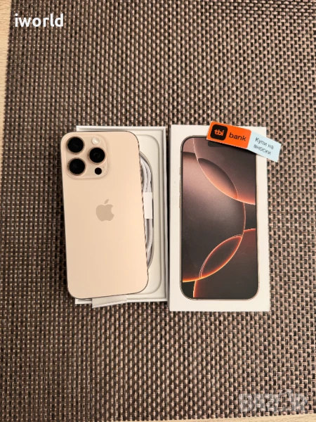 НОВ❗️iPhone 16 Pro ❗️Лизинг от 70лв/мес ❗️ Desert Titanium 128GB❗️ златен, снимка 1