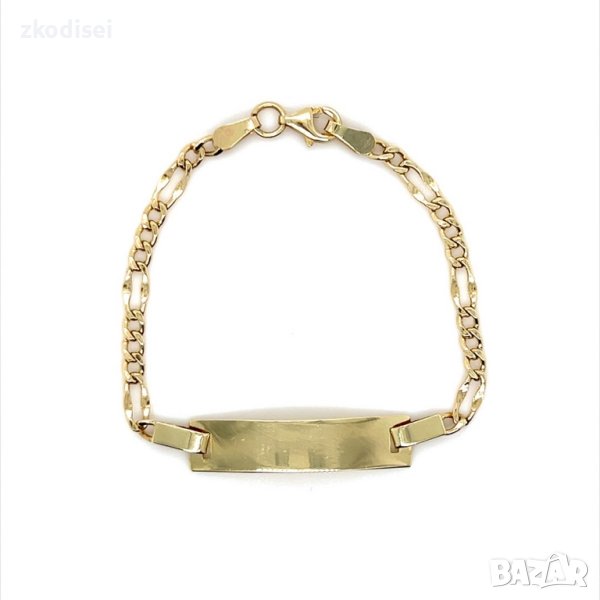 Златна детска гривна 3,11гр.14,0см. 14кр. проба:585 модел:22075-2, снимка 1