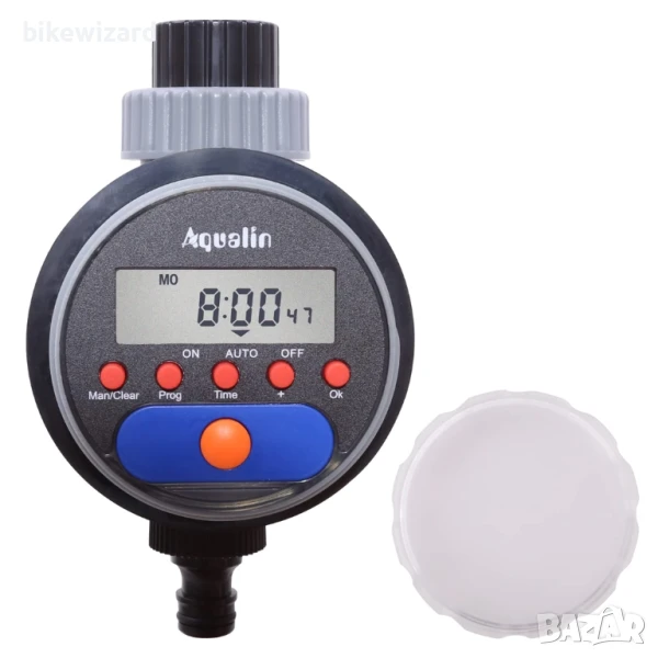 Таймер за поливане Aqualin с сферичен кран, автоматичен компютър за поливане НОВ, снимка 1