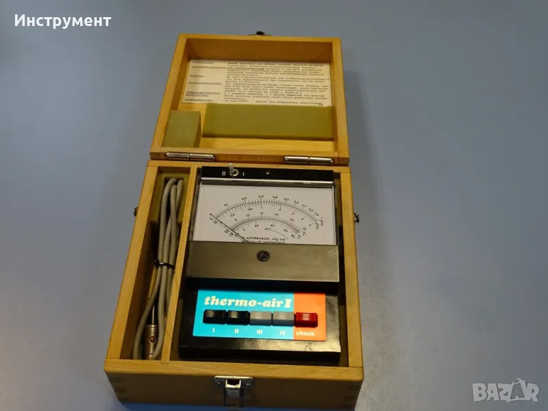 Стрелкови термометър e.schiltknecht ing.sia Termo-air I, снимка 1