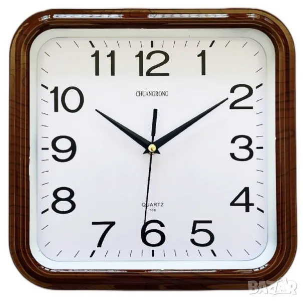 Елегантен квадратен винтидж часовник за стена / 28 см x 29 см;, снимка 1