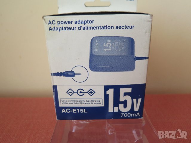 нов,Sony AC-E15L Output: 1,5V-700mA.Адаптер