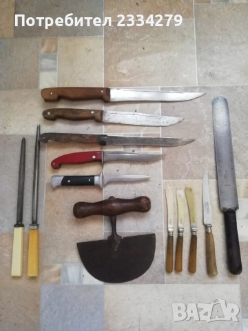 Стари ножове, различни видове , масап стар. 