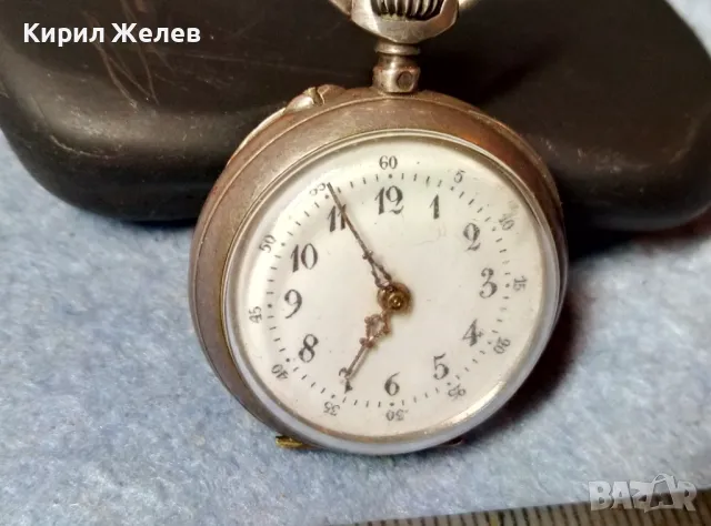 Стар ШВЕЙЦАРСКИ СРЕБЪРЕН ДЖОБЕН ЧАСОВНИК с КРАСИВА РЕТРО ОРНАМЕНТИКА ФУНКЦИОНИРАЩ 47690, снимка 6 - Антикварни и старинни предмети - 48288544