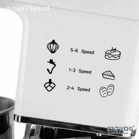 mawaa® MixMaster кухненски робот миксер, 1400 W, снимка 9 - Кухненски роботи - 53734486