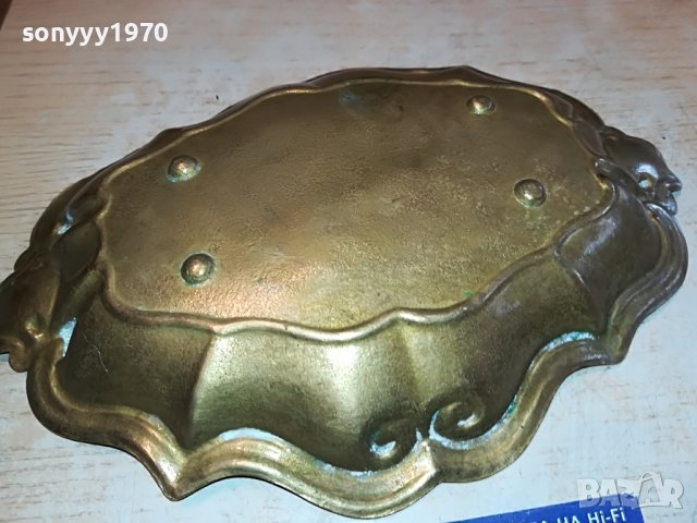 ЧИНИЯ ОТ ФРАНЦИЯ-21Х15СМ-МЕД/МЕСИНГ МАСИВНА 2003231100, снимка 11 - Антикварни и старинни предмети - 40066403