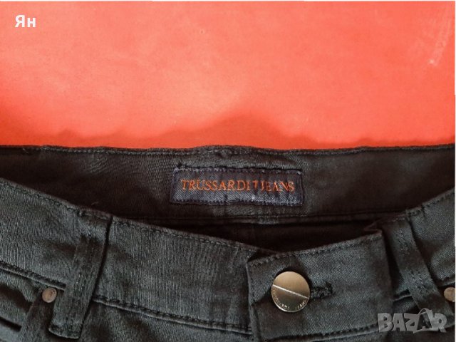 Mаркови Дънки Trussardi Jeans 380 Icon Italy,W34/L36-Черни , снимка 2 - Панталони - 34452241