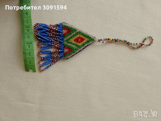  Амулет чешки стъклени мъниста във африкански стил, снимка 3 - Други ценни предмети - 41877610