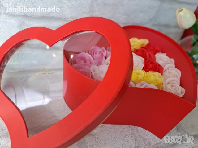 Кутия,сърце,лукс,рози, снимка 3 - Подаръци за жени - 53797173