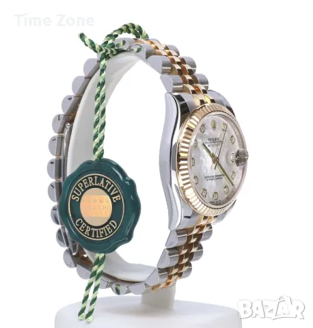 Rolex Datejust 31mm Two-Tone Yellow Gold MOP Dial Diamond Jubilee Дамски Различни Варианти, снимка 12 - Дамски - 48183035