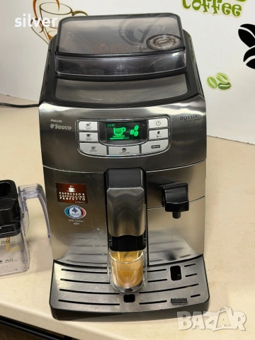 Кафемашина кафе автомат Saeco INTELİA ONE с гаранция, снимка 2 - Кафемашини - 53627871