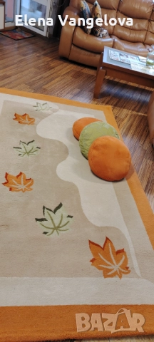Килими плюшени и стилни два бр. с три възглавнички , снимка 1