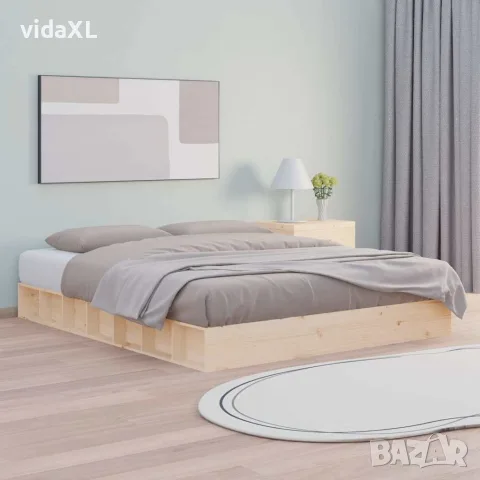 vidaXL Рамка за легло 160x200 см масивно дърво, снимка 2 - Спални и легла - 56148054