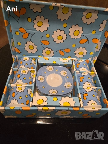 Уникален син сервиз на маргаритки, снимка 3 - Сервизи - 52774760