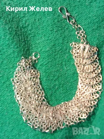 СТАРА НЕЖНА ФИЛИГРАННА СРЕБЪРНА ГРИВНА СРЕБРО 925 РЕТРО БИЖУ ФИНА МАЙСТОРСКА РЪЧНА ИЗРАБОТКА 47940, снимка 18 - Антикварни и старинни предмети - 48476539