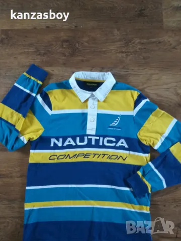 nautica competition striped rugby shirt - страхотна мъжка блуза КАТО НОВА L, снимка 7 - Блузи - 47513817