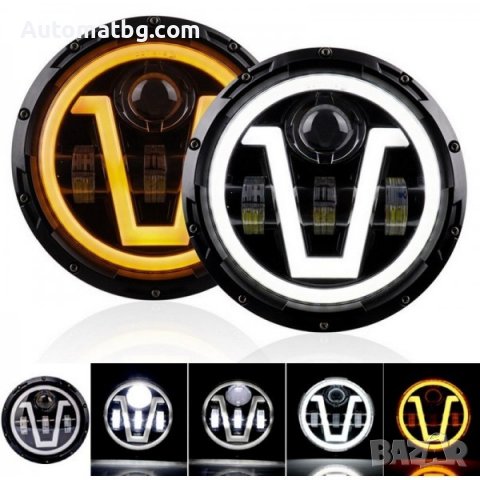 Комплект диодни халогени Automat, 40W, 12V, С мигач, Черен, снимка 7 - Аксесоари и консумативи - 40000369