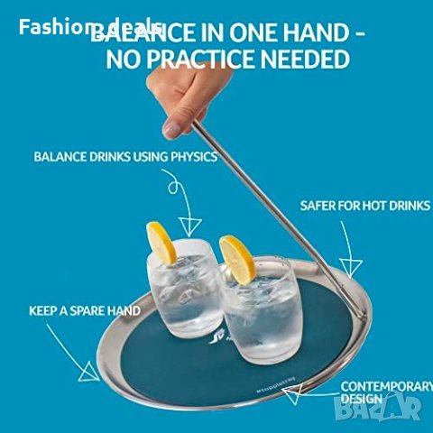 Нова Тава за сервиране с една ръка Поднос с дръжка Табла храна напитки, снимка 2 - Други стоки за дома - 41260009