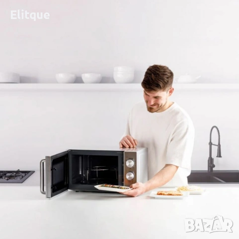 Микровълнова с грил Taurus Elegance Grill – равномерно затопляне и златиста коричка за всяко ястие, снимка 7 - Микровълнови - 53471803