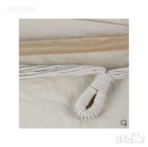 Хамак - люлка с две възглавници, За къмпинг, градина, тераса, Бежов, снимка 2 - Къмпинг мебели - 50507943