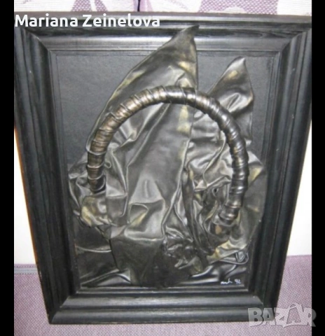 Ръчно изработено пано от кожа