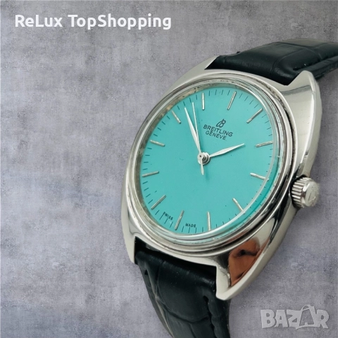 Breitling Genève с механичен механизъм vintage watch, снимка 2 - Мъжки - 51947040