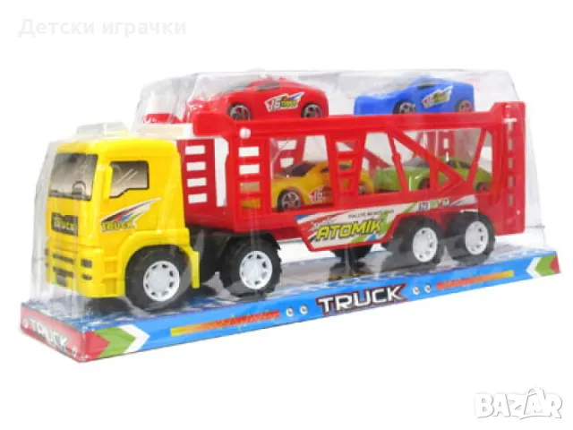 Камион Автовоз с 4 коли на два етажа 